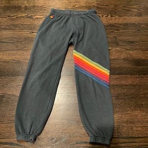Aviator Nation Rainbow Chevron Sweatpants Size Small